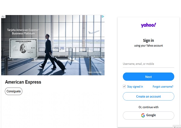 ymail login